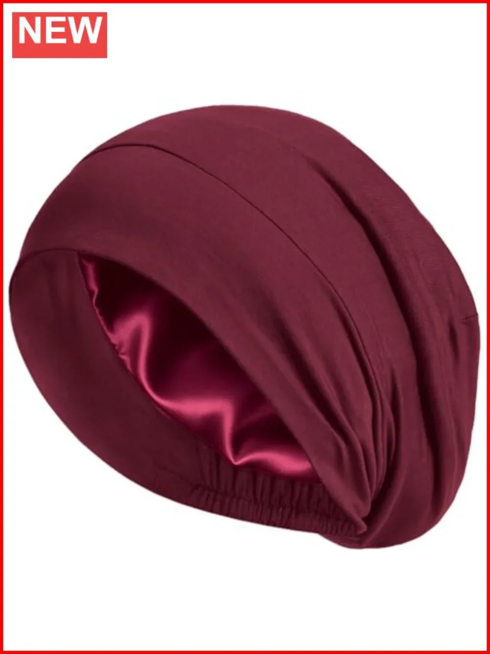 Mulberry Silk Lined Bonnet - Adjustable Night Sleep Cap for Hair Care